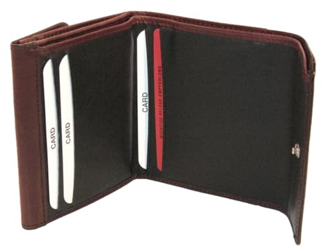 Golden Head Colorado RFID Protect Billfold Coin Wallet with Flap Bordeaux