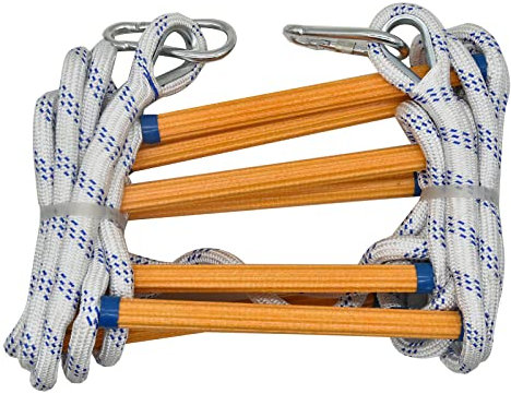 16ft Fire Escape Rope Ladder Emergency Fire Ladders Fire Escape Ladder for 2 Story