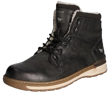 MUSTANG Herren Stiefelette Winterboot sportlich Schnürung Warmfutter 4141-604, Größe:41 EU, Farbe:Grau