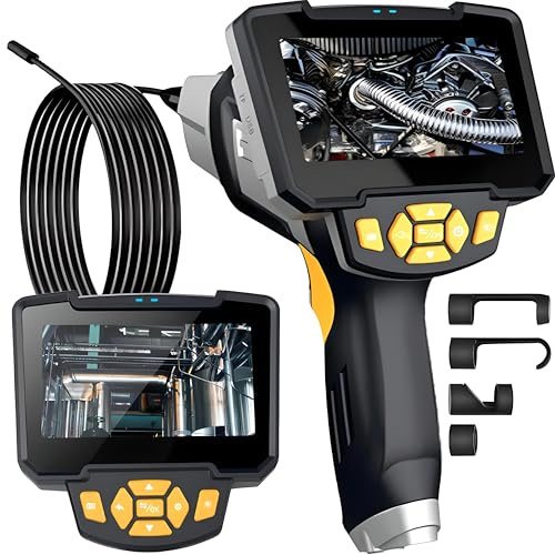 Retoo Endoskopkamera mit Licht 6 LED, Ø8 mm Kamera, 4,3 Zoll LCD Bildschirm, 70° Blickwinkel, Digitale Endoskop, IP67, 3 m Kabel, Inspektionskamera Rohrkamera Kanalkamera