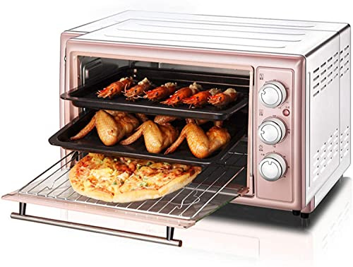 RKYRRKI Stainless Steel Solo Microwave Oven - Silver, Compact, 100-230°C, Concave Reflex System, 4 Stainless Steel Heating Elements, Knob Control, Oven Rack & User Manual