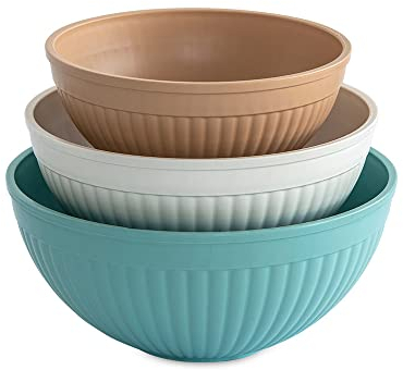 Nordic Ware Prep and Serve Rührschüssel-Set, 3-teilig, Erdtöne