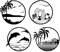 Resama 4 Stücke Metall Tropische Strand Wand Dekor Sommer Strand Zeichen Hai Palme Wand Kunst Hängende Wand Dekoration Küste Wand Dekor für Tür