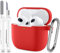 R-fun Compatible with AirPods 3rd Generation 2021 Charging Case Cover, Soft Silicone Protective Case Compatible with Apple Airpod 3 Gen with Cleaner Kit & Keychain,Red