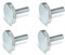 Ganter Normelemente | Flache Rändelschrauben | Rändelschrauben (niedrige Form) | DIN 653-M6-12-ZB | 4 Stück | Stahl verzinkt | Gewinde: M6x12
