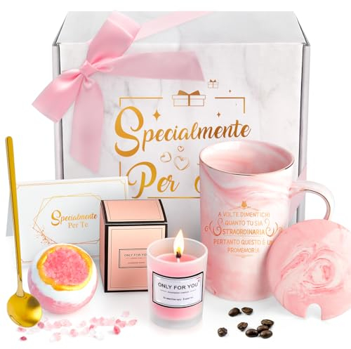 YiksunMY Regalo Donna, Regalo Donna Compleanno, Natale, Idee San Valentino per Lei, Migliore Amica, Festa Della Mamma Originale, Tazza in Ceramica da 340 ML