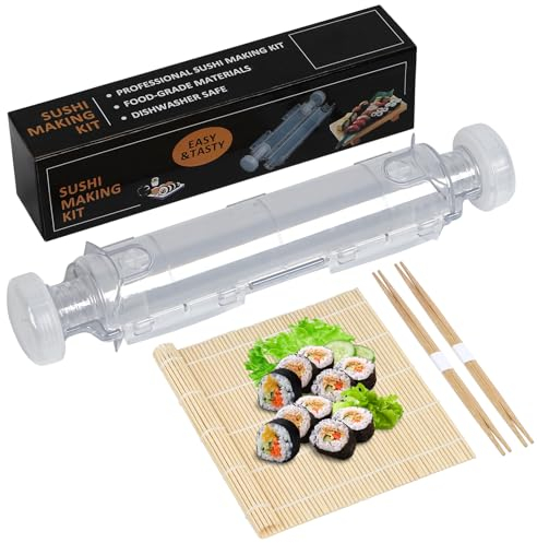 HomeMall Sushi Making Kit, Multifunctional Sushi Maker Sushi Roller, Portable Sushi Mould, DIY Roll Kitchen Tools for Party Home Picnic Travel