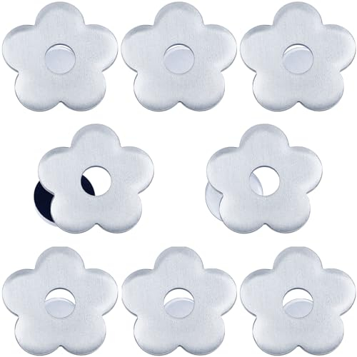 Mbsomnus 8 Stück Tischdecken Beschwerer Draußen Tischdeckenbeschwerer für Draußen Edelstahl Outdoor Tischtuchbeschwerer Extra Schwer Magnetische Pflaumenblüte für Kühlschrank Gardinen Duschvorhang