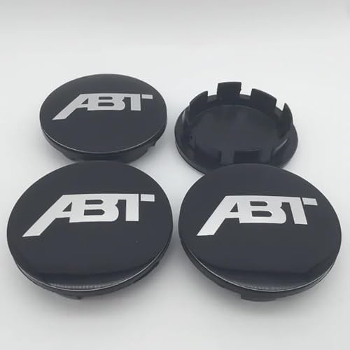 DHJKCBH 4 Stück Auto Nabendeckel Aufkleber für ABT Racing Radnabenabdeckung Auto Radnabenkappen Aufkleber Abzeichen Logo Sticker Zubehör,B-70mm