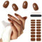 Stellastar Gel Nail Stickers 16pcs Semi Cured Strips UV Light Required Gel Nail Wraps Long Lasting & Easy to Use (HP15)