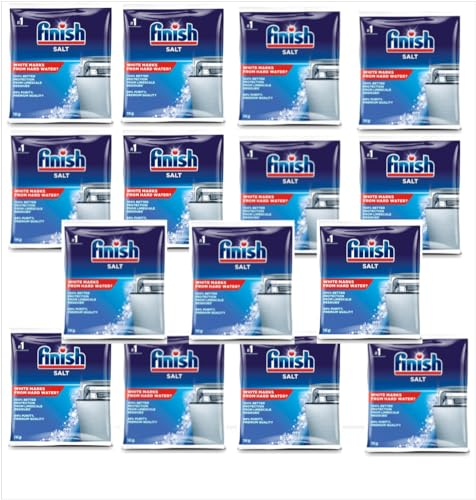 Finish Dishwasher Salt, 15kg, Prevents Limescale Build Up, Effective against Hard Water (15x1Kg)