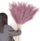 Larber 8pcs Faux Pampas Herbe 113cm, Imitation Peluche Herbe de la Pampa, Pampa Artificielle pour Vase Mariage Décoration Herbe