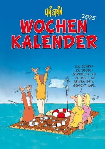 Uli Stein - Wochenkalender A5 2025 - Lappan-Verlag - 1 Woche auf 2 Seiten - Taschenkalender mit witzigen Cartoons von Uli Stein und mit Spiralbindung - 14,5 cm x 20,7 cm