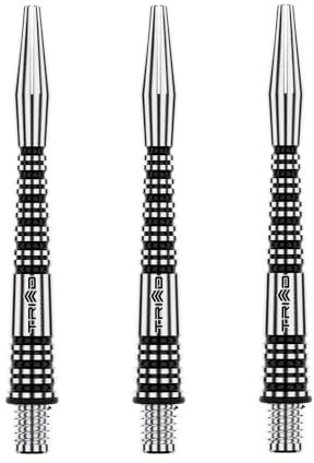 WINMAU Dart Shaft - Triad RX Aluminium Dart Stems - 1 Set pro Packung (insgesamt 3 Dart-Schäfte) - Professionelles Dartzubehör - Schwarz Medium Schäfte
