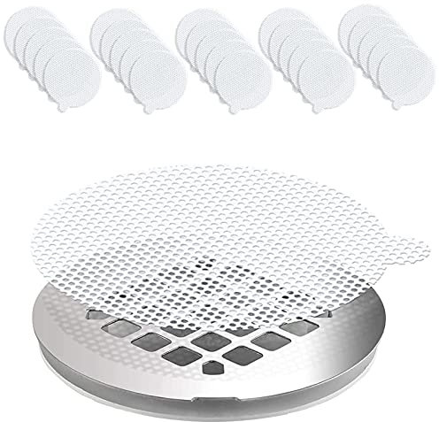 25PCS Catcher Regular Round Hair Mesh Shower Drains Disposable Stickers Strainers Dish Brush Stainless (As shown, One Size)