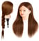 M.J COMFY-LIFE Beauty Salon Styling Doll, Real Human Hair Training Mannequin Head with Clip, 24/26 Inch Hair for Braiding, Cutting, Styling, and Hairdressing Practice (Yellow 26”)