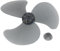 16 Inch Plastic Fan Blade 3 Leaves Replacement Part for Standing Pedestal Floor Wall Table Fan Electric Fan Accessory(Black)