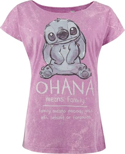 Lilo & Stitch Las Ohana Frauen T-Shirt pink
