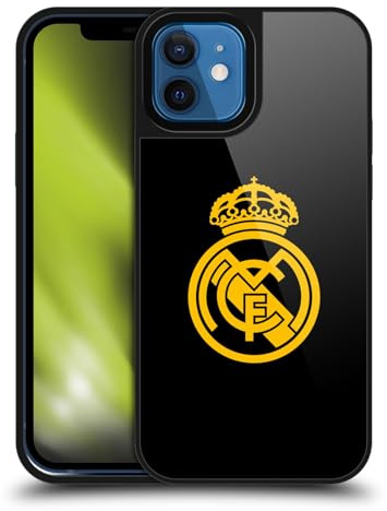 Head Case Designs Offizielle Real Madrid CF Goldenes Logo Ursprung Gel Armour Hülle [Militärischer Schutzgrad] kompatibel mit Apple iPhone 12 / iPhone 12 Pro