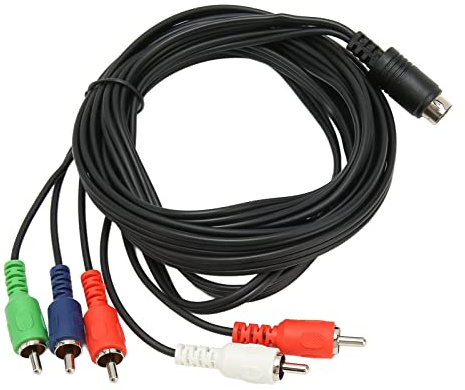 Xiuganpo 10-poliges AV-DIN-Kabel, Komponentenkabel mit Minimalem Signalverlust, RGB-YPbPr-Kabel mit Farbcodierten Anschlüssen für H25 C31 C41 C51 C61K-Fernseher, Monitore, Projektoren