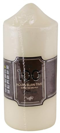 100 Hours Burn Time Overdipped Church Pillar Candle