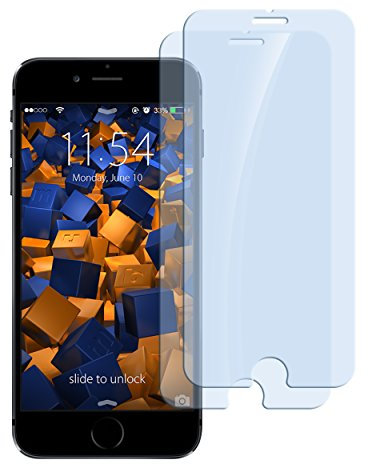 mumbi - Eco - 2 pellicole protettive in Vetro temperato per iPhone 6 / 6s (intenzionalmente più Piccole del Display, poiché Questo è ricurvo)