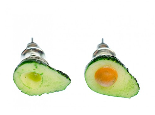 Miniblings Avocado Ohrstecker Stecker Urlaub Party Sommer Frucht Kawaii - Handmade Modeschmuck I Ohrringe Stecker Ohrschmuck