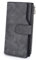 UTO Femme Portefeuille Blocage RFID Cuir Synthétique Porte Monnaie Matte Bien organisé Pratique Gris