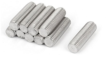 sourcing map 10 Stück Gewindestangen M12x40mm Edelstahl 304 Gewindestift Metrischem Vollgewinde Bar Gewindestäbe für Befestigung CNC-Werkzeugmaschinen 3D-Drucker Industrie Geräte