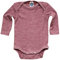 Cosilana, Baby Body Langarm, KBA Baumwolle, kbT Wolle, Seide (Weinrot Meliert, 98-104)