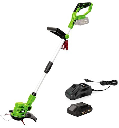 Tagliabordi senza fili 20 V VITO EGO LI + batteria 2 Ah + caricatore + set di 20 lame taglienti