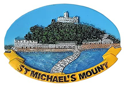 Thomas Benacci St. Michael's Mount Fridge Magnet - Cornwall Tidal Island - Castle and Garden - England UK British Souvenir