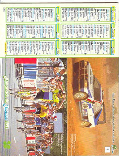 ALMANACH 1991 Multi-Sports Paris-Dakar/Velo Tour France/Equitation/Planches A VOILES