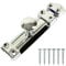 Chrome Door Bolts 4 Inch Flat Bolt Surface Door Latches Tower Bolt Sliding Lock Stainless Steel Flat Slide Safety Door Barrel Bolt with Screws 1 Pack.