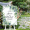 Welcome to Our Wedding Poster Cartello di benvenuto in legno Welcome to Our Wedding Sign Floral Wedding Sign Cerimonia per matrimonio 60 x 40 cm