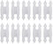 Pastlla 10 bisagras de gabinete – Bisagras en H antiguas, acero laminado en frío, accesorios decorativos planos para gabinete, armario, joyero, puerta, color blanco, 3.5 pulgadas
