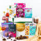 Happy Birthday Hot Chocolate Gift Hamper Basket, Luxury Gourmet Gifts for Women, Men or Couples, Dairy Free, Gluten Free and Vegan Chocolate by EDEN Treats