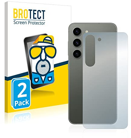 BROTECT Entspiegelungs-Schutzfolie für Samsung Galaxy S23 (Rückseite) (2 Stück) Matte Displayschutz-Folie, Anti-Reflex, Anti-Fingerprint