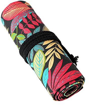 Hsthe Sea Pencil Wrap Canvas Pencil Roll 72 Slots Große Kapazität Rolling Pencil Bag Color Pencil Skizzieren Schreibwarentasche -20 x 82cm