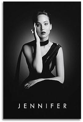 VZRSQZK Poster mit Schauspielerin Jennifer Lawrence, dekoratives Gemälde, Leinwand, Wandposter und Kunstdruck, modernes Familienschlafzimmer-Dekor-Poster, 20 x 30 cm