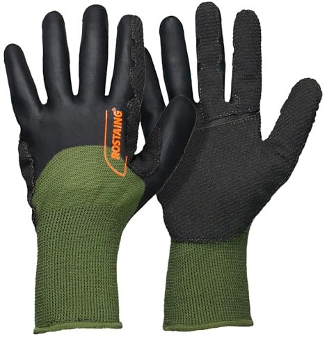 ROSTAING Handschuhe SARMENT - Ein Paar Schutzhandschuhe zum Beschneiden und Ziehen von Weinrebenholz - Idealer Schutz bei kaltem und feuchtem Wetter - Handschuhe für die Baumpflege - Khaki