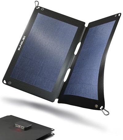 Sunslice| Panneau Solaire Portable Souple Flexible avec sortie USB 5V pour telephone. Plus léger, ultra fin, incassable. Idéal pour le camping et la randonnée - 12 Watts