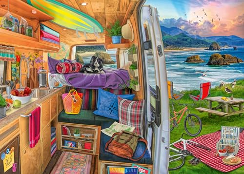 Ravensburger Puzzle 2D 1000 elementów: Widok z kampera, Nowy design