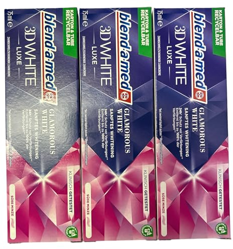 Blend-a-med Zahnpasta 3D White Luxe Glamorous White- Süße Minze, 75 ml -- 3 Stück