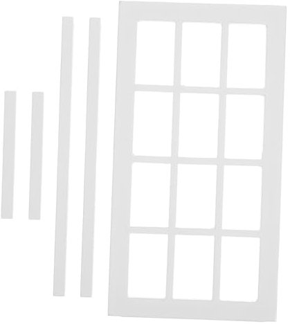 KICHOUSE 1 Pc Mini Puertas y Ventanas De Cabina Mini Adorno De Muebles Ventana Frontal Ventanas con Persianas Decoración Hogareña Accesorios De Madera Miniatura Niño