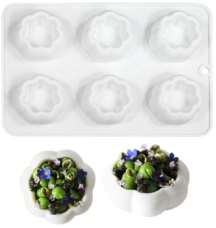 Dancepandas Moldes de Silicona para Jarrones Molde de Maceta de Silicona Moldes Silicona Cemento Molde de Mini Jarrón 3D para Decorar Hogar Restaurante Floristería Oficina