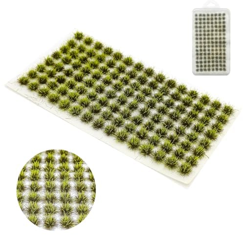 RXKFIGX 120 PCS Grass Tufts Mini Tufts Terrain Model Tuft Model Grass Static Grass Kit Resin Static Scenery Model for DIY Gaming Terrain Decoration Train Landscape Railway Artificial Grass Modeling