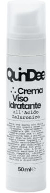 Crema Idratante Viso QuinDee - Crema leggera con acido ialuronico per un’idratazione profonda - Idratante quotidiano con burro di karité e vitamina E - 50ml