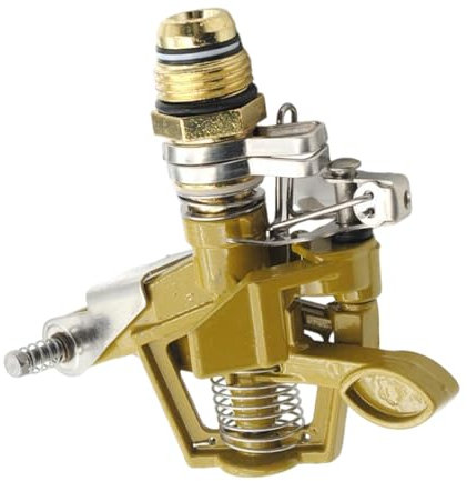 Brass Sprinklers Heavy Duty Water Sprinklers Head 360 Degree Coverage Pattern Watering Sprinklers for Large Area Low Water Pressure