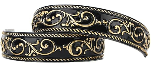 Tapetenrandaufkleber, Sockelleistenbesatz, selbstklebender dekorativer Bodenwandaufkleber, Folienlinie, florale Zierstreifen, 3 m Länge, 6 cm Breite, aufkleben für Küchenwände, Braun (Farbe